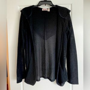 Mudd Black mesh-like cardigan